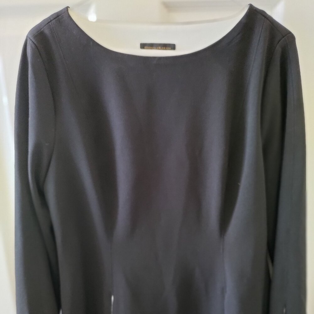 DonnaKaran NEWYORK black and white blouse